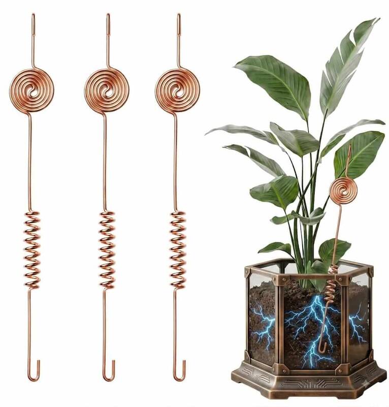 Elektrokültür Saf Bakır Bitki Anteni Spiral - Doğal Büyüme ve Verim Artırıcı