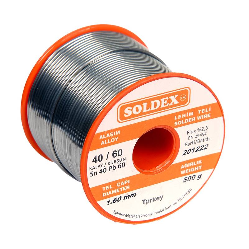 Soldex Lehim Teli Sn40/Pb60 (500 gr.)
