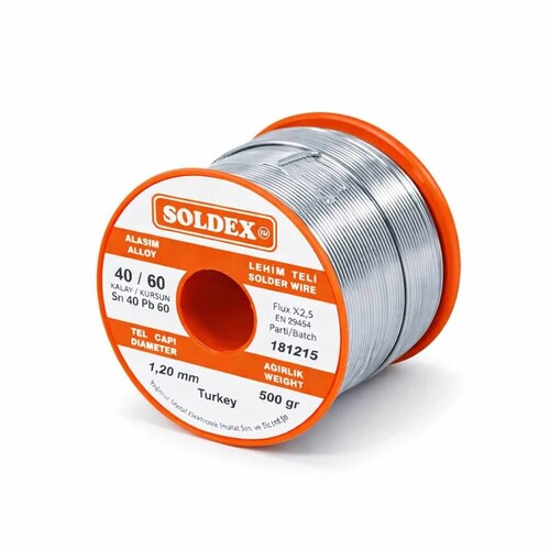 Soldex - Soldex Lehim Teli Sn40/Pb60 (500 gr.)
