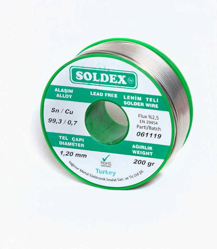 Soldex Kurşunsuz Lehim Teli Sn99.3 Cu0.7 (200 gr.)