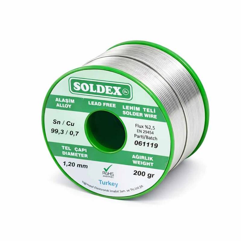 Soldex Kurşunsuz Lehim Teli Sn99.3 Cu0.7 (200 gr.)