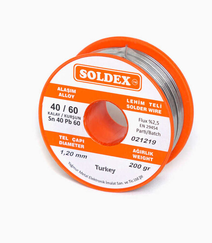 Soldex - Soldex Lehim Teli Sn40/Pb60 (200 gr.)