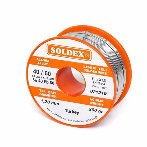 Soldex - Soldex Lehim Teli Sn40/Pb60 (200 gr.)
