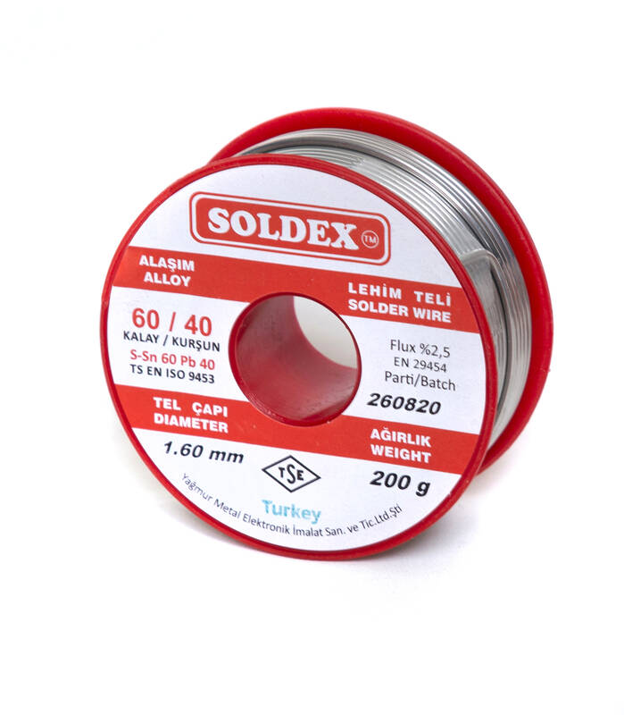 Soldex Lehim Teli Sn60/Pb40 (200 gr.)
