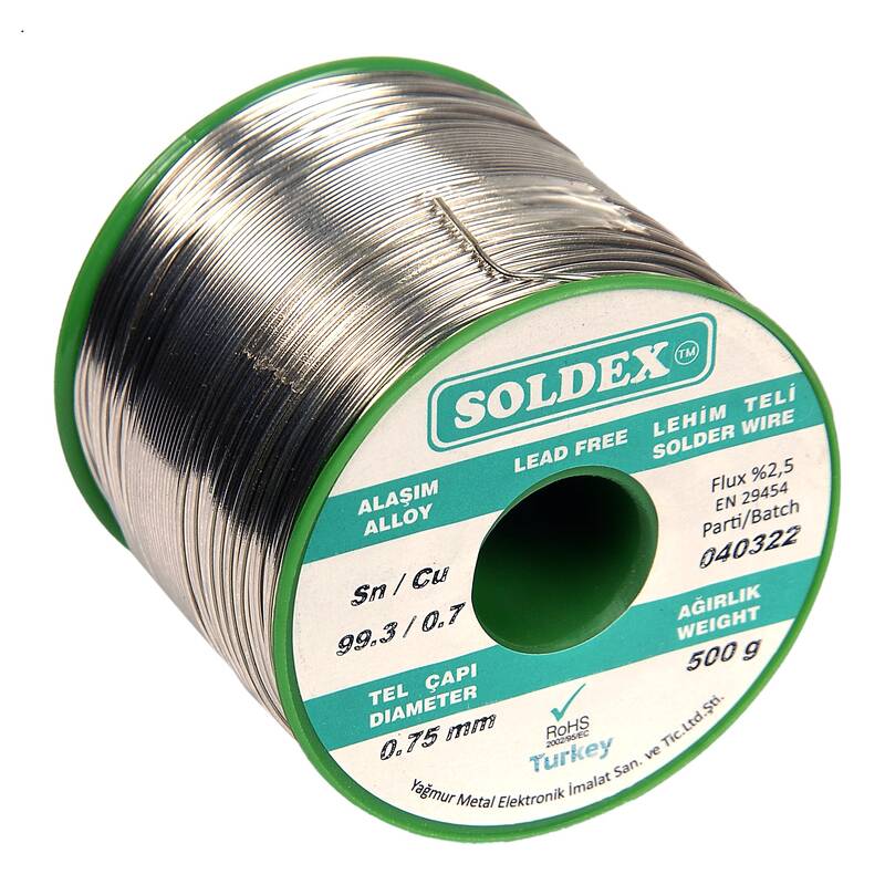 Soldex Kurşunsuz Lehim Teli Sn99.3 Cu0.7 (500 gr.)