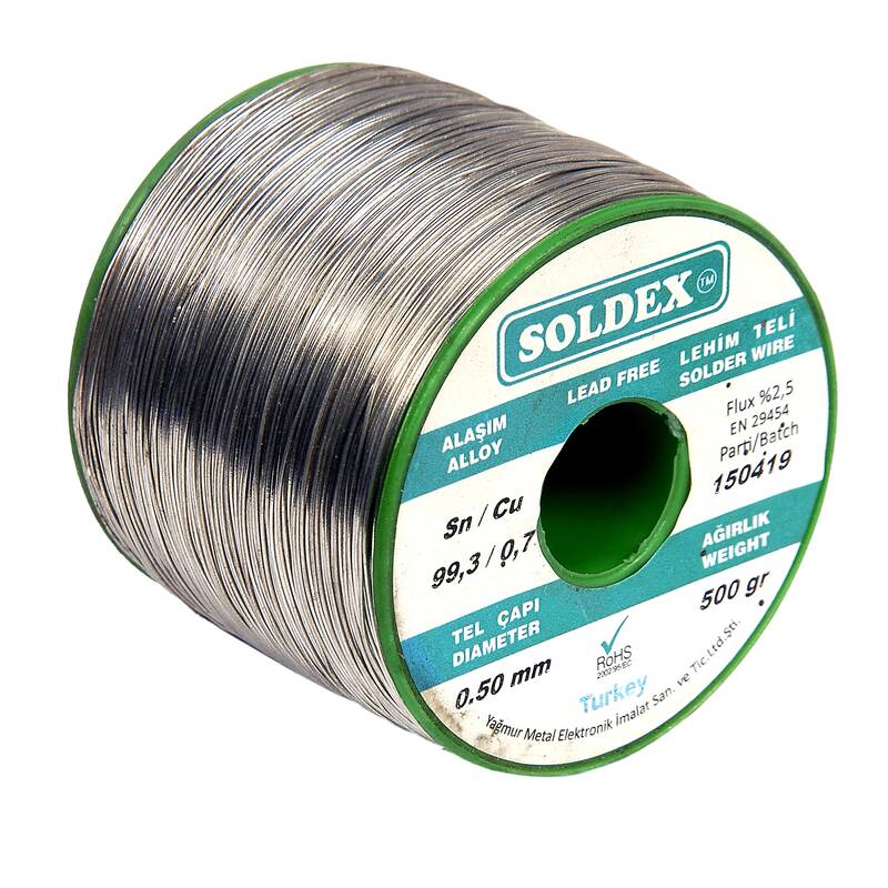 Soldex Kurşunsuz Lehim Teli Sn99.3 Cu0.7 (500 gr.)