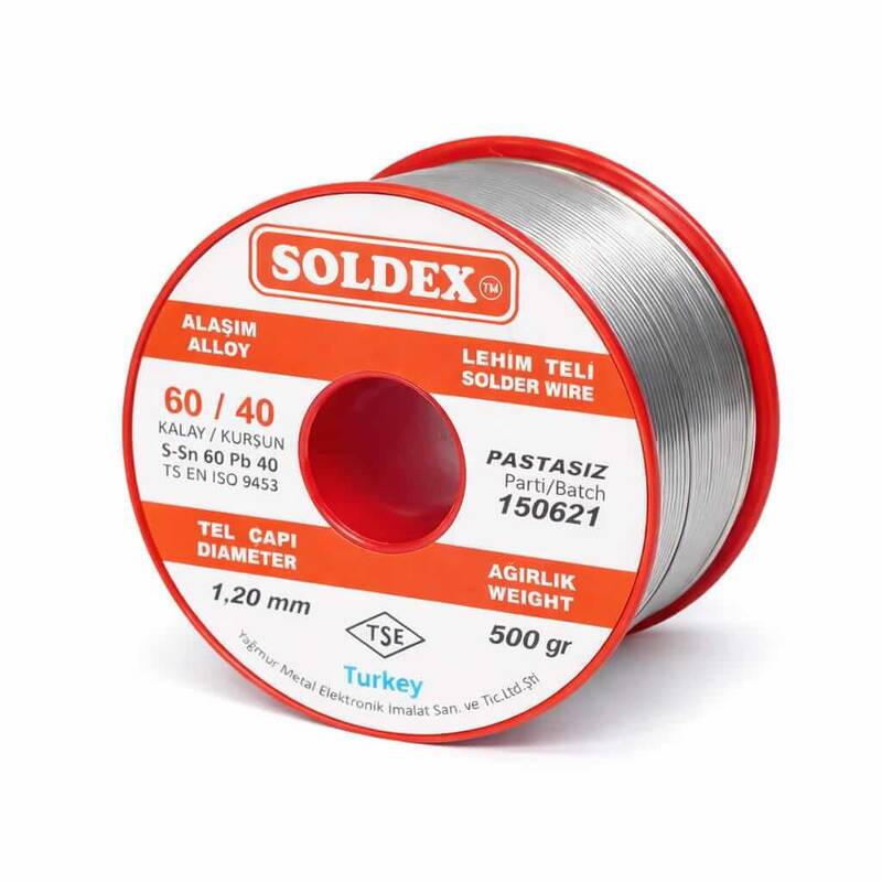 Soldex Lehim Teli Sn60/Pb40 Pastasız (500 gr.)
