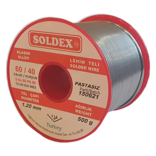 Soldex Lehim Teli Sn60/Pb40 Pastasız (500 gr.) - Thumbnail