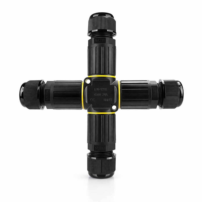 Vidasız Saha Montaj Su Geçirmez Artı Kablo Konnektörü IP68 - 3pin EW-P25X-3P