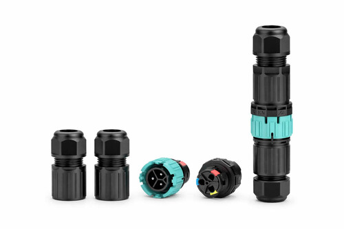  - Vidasız Saha Montaj Su Geçirmez Sök-Tak Kablo Konnektörü IP68 - 3 pin EW-P23MF-3P