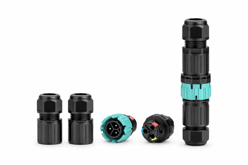 Vidasız Saha Montaj Su Geçirmez Sök-Tak Kablo Konnektörü IP68 - 3 pin EW-P23MF-3P